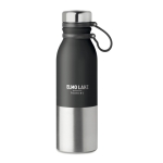 Garrafa térmica personalizada antigotas bicolor 600ml DoubleTwist cor preto segunda vista principal