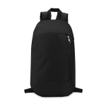 Mochilas personalizadas baratas de poliéster com fecho de correr Slim cor preto