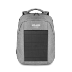 Mochila de merchandising para portátil de 13'' com carregador solar cor preto vista principal segunda vista