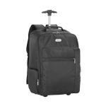 Mochila trolley para portáteis de 17'' acolchoada com bolsos Traction cor preto imagem com logo