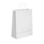 Sacos de papel personalizados baratos kraft 100 g/m2 Retail Large cor branco