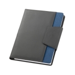 Caderno A5 publicitário com fecho magnético cor azul