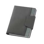 Caderno A5 publicitário com fecho magnético cor cinzento