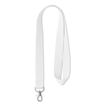 Lanyards personalizados baratos de poliéster 15, 20 ou 25 mm Regular cor branco