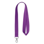 Lanyards personalizados baratos de poliéster 15, 20 ou 25 mm Regular cor violeta