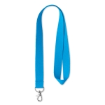 Lanyards personalizados baratos de poliéster 15, 20 ou 25 mm Regular cor azul-claro