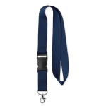 Lanyard promocional barato com fivela cor azul