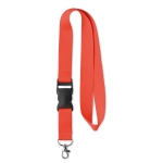 Lanyard promocional barato com fivela cor vermelho