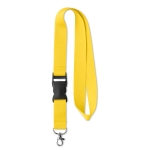 Lanyard promocional barato com fivela cor amarelo