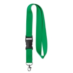 Lanyard promocional barato com fivela cor verde