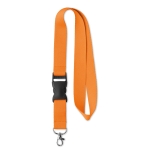 Lanyard promocional barato com fivela cor cor-de-laranja