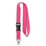 Lanyard promocional barato com fivela cor cor-de-rosa