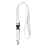 Lanyard publicitário sublimado a cor bem garrida com fivela Sublim Plus cor branco