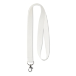 Lanyard de plástico reciclado personalizado de 15, 20 ou 25 mm rPET cor branco