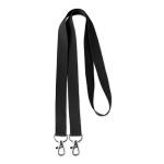 Lanyards de fecho duplo personalizado corporativo Duo cor preto