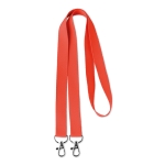 Lanyards de fecho duplo personalizado corporativo Duo cor vermelho