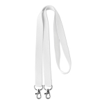 Lanyards de fecho duplo personalizado corporativo Duo cor branco