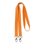 Lanyards de fecho duplo personalizado corporativo Duo cor cor-de-laranja