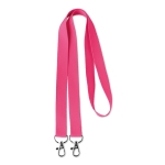 Lanyards de fecho duplo personalizado corporativo Duo cor cor-de-rosa