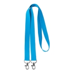 Lanyards de fecho duplo personalizado corporativo Duo cor azul-claro