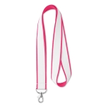 Lanyards personalizados com revestimento cetim 20 ou 25 mm Double cor cor-de-rosa