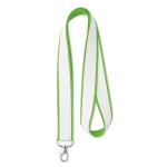 Lanyards personalizados com revestimento cetim 20 ou 25 mm Double cor verde-lima