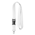 Lanyards personalizados poliéster fivela cor branco