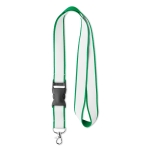 Lanyards personalizados poliéster fivela cor verde