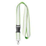 Lanyards personalizados poliéster fivela cor verde-lima