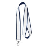 Lanyard com cetim para impressão a cor bem garrida Double Sublim cor azul