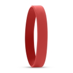 Pulseiras personalizadas baratas de silicone com logo em Baixo Relevo cor vermelho