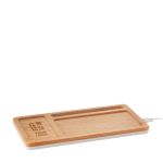 Conjunto de mesa de bambu com carregador sem fio Bamboo Tidy vista principal