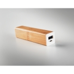 Powerbank de bambu impresso ou gravado 2.200 mAh Bamboo cor madeira quarta vista