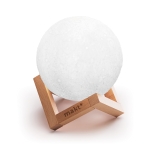 Coluna de som original em forma de lua com luz para clientes Moonlight cor branco vista principal terceira vista