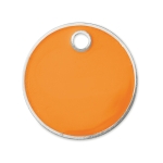Colorido porta-chaves com moeda para o supermercado cor cor-de-laranja terceira vista
