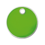 Colorido porta-chaves com moeda para o supermercado cor verde-lima terceira vista
