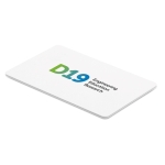 Cartão de segurança RFID cor branco vista principal