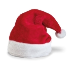 Gorros de Natal personalizados com o logótipo de poliéster Santa Plus cor vermelho