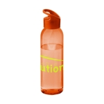 Garrafas para publicidade de tritan de cor chamativa 650ml Sunset Color cor cor-de-laranja transparente segunda vista com logo