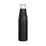 Garrafa de aço térmica com design original 650ml Avenue Twist cor preto segunda vista frontal