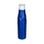 Garrafa de aço térmica com design original 650ml Avenue Twist cor azul terceira vista