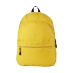 Mochila publicitária de estilo juvenil cor amarelo vista frontal