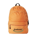 Mochila publicitária de estilo juvenil cor cor-de-laranja segunda vista impressão serigrafia