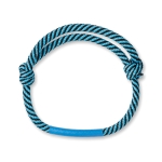 Pulseiras publicitárias forma de cordão cor azul-claro