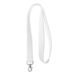 Lanyards corporativos de poliéster entrega em 59 dias Sublim Express cor branco