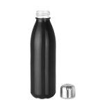 Garrafa de vidro colorida com tampa de aço 650ml UrbanStyle Crystal cor preto segunda vista