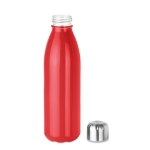 Garrafa de vidro colorida com tampa de aço 650ml UrbanStyle Crystal cor vermelho segunda vista