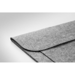 Pasta porta-documentos de tecido felpado cor cinzento quinta vista