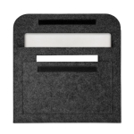 Pasta porta-documentos de tecido felpado cor cinzento-escuro segunda vista