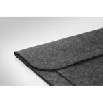 Pasta porta-documentos de tecido felpado cor cinzento-escuro vista fotografia quinta vista